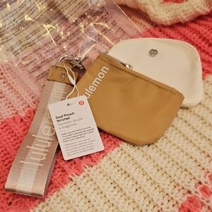 lululemon athletica Dual Pouch Wristlet in Mustard and Cream